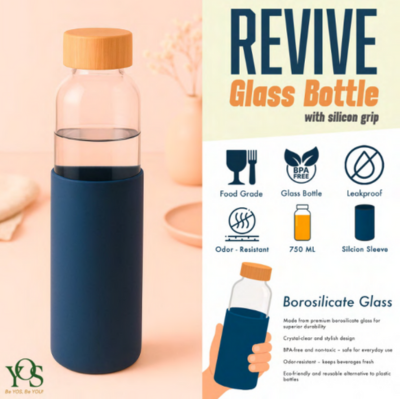 Revive - Glass Bottle with Silicon Grip