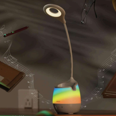 Table Lamp with Phone Stand, Speaker and RCB Lights