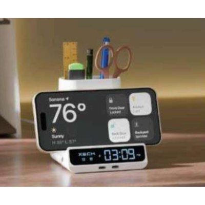 Clock with Penstand and Wireless Charger