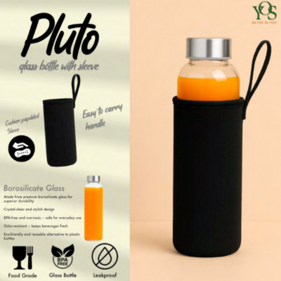 Pluto - Glass Bottle with Sleeve