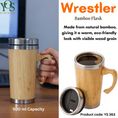 Wrestler - Bamboo SS Flask