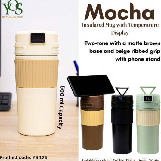 Mocha - Insulated Mug with Temperature Display