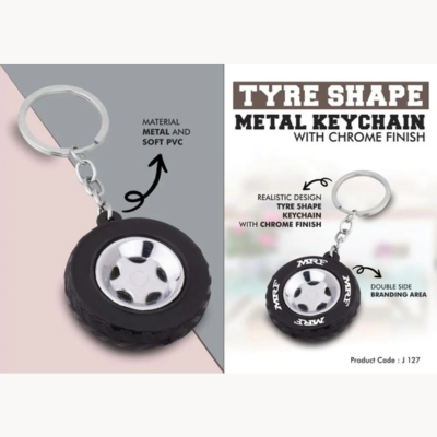 Metal Tyre Keychain