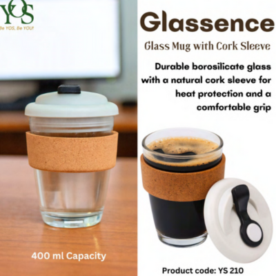 Glassence - Glass Mug with Cork Sleeve