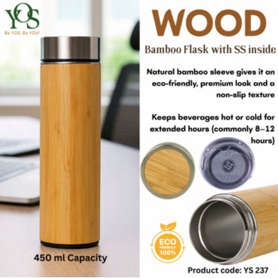 Wood - Bamboo SS Flask