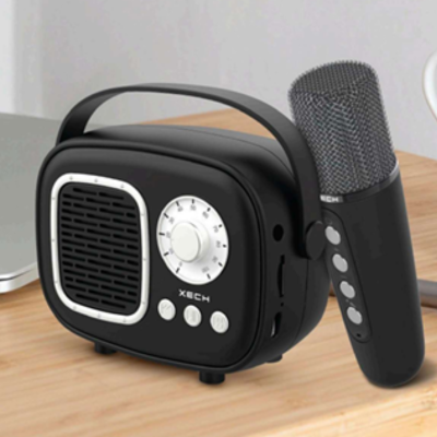 Retro Rechargeable Karaoke Speaker